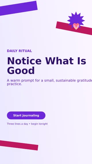 Kinetic Gratitude Journal Story — editable white spiritual wellness template, story / reel