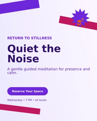 Kinetic Meditation Session Portrait Post — editable white spiritual wellness template, instagram portrait