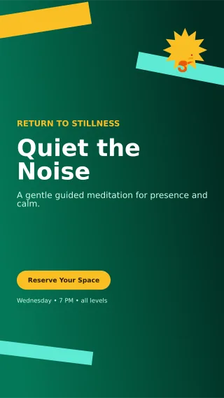 Kinetic Meditation Session Story — editable black spiritual wellness template, story / reel