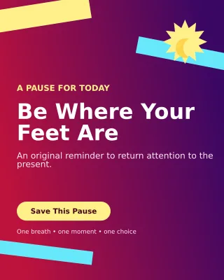 Kinetic Mindfulness Reminder Portrait Post — editable purple spiritual wellness template, instagram portrait