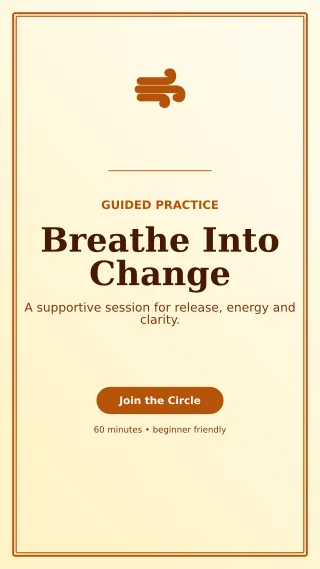 Luxe Breathwork Circle Story — editable white spiritual wellness template, story / reel