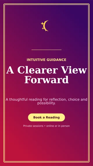 Luxe Tarot Reading Story — editable purple spiritual wellness template, story / reel