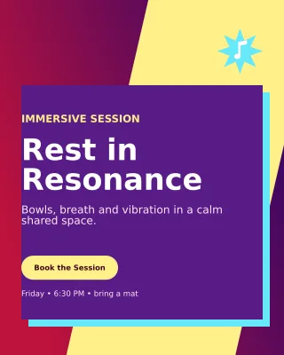 Neo Sound Healing Portrait Post — editable purple spiritual wellness template, instagram portrait