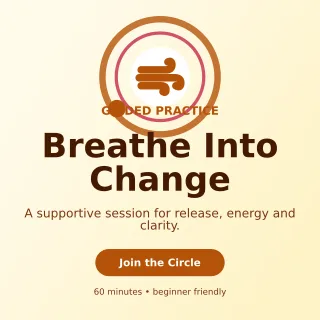 Orbit Breathwork Circle Square Post — editable white spiritual wellness template, instagram post