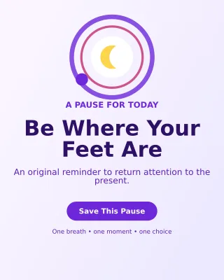 Orbit Mindfulness Reminder Portrait Post — editable white spiritual wellness template, instagram portrait