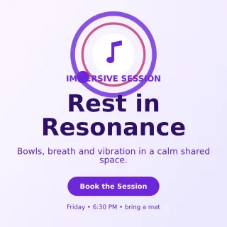 Orbit Sound Healing Square Post — editable white spiritual wellness template, instagram post