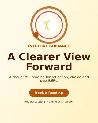 Orbit Tarot Reading Portrait Post — editable white spiritual wellness template, instagram portrait