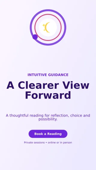 Orbit Tarot Reading Story — editable white spiritual wellness template, story / reel
