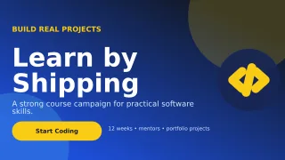 Aurora Coding Bootcamp Wide Ad — editable blue technology and gaming template, youtube thumbnail