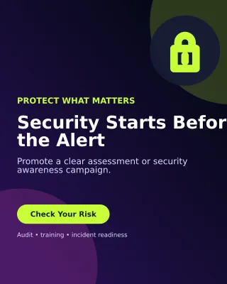 Aurora Cybersecurity Poster — editable black technology and gaming template, instagram portrait