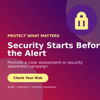 Aurora Cybersecurity Social Post — editable purple technology and gaming template, instagram post
