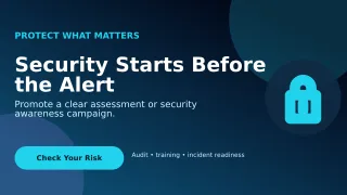 Aurora Cybersecurity Wide Ad — editable black technology and gaming template, youtube thumbnail