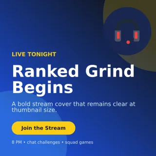Aurora Gaming Stream Social Post — editable blue technology and gaming template, instagram post