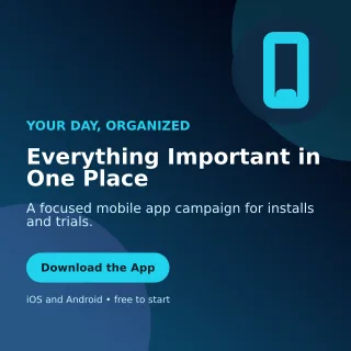 Aurora Mobile App Social Post — editable black technology and gaming template, instagram post