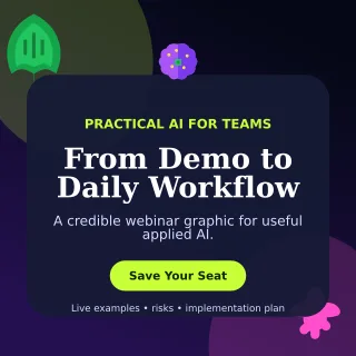 Botanical AI Webinar Social Post — editable black technology and gaming template, instagram post