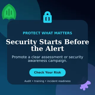 Botanical Cybersecurity Social Post — editable black technology and gaming template, instagram post