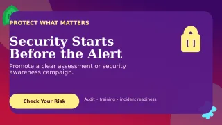 Botanical Cybersecurity Wide Ad — editable purple technology and gaming template, youtube thumbnail