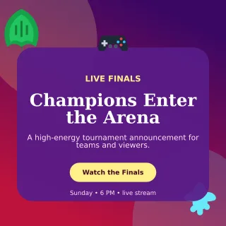 Botanical Esports Event Social Post — editable purple technology and gaming template, instagram post