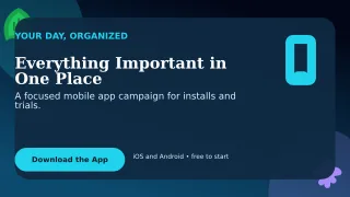 Botanical Mobile App Wide Ad — editable black technology and gaming template, youtube thumbnail