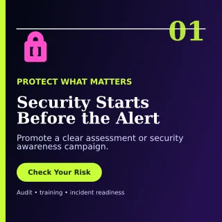 Editorial Cybersecurity Social Post — editable black technology and gaming template, instagram post