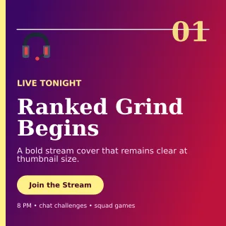 Editorial Gaming Stream Social Post — editable purple technology and gaming template, instagram post