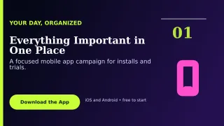 Editorial Mobile App Wide Ad — editable black technology and gaming template, youtube thumbnail