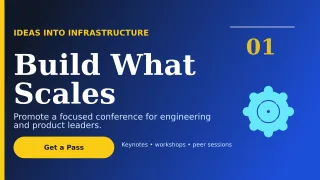 Editorial Technology Summit Wide Ad — editable blue technology and gaming template, youtube thumbnail