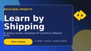 Glass Coding Bootcamp Wide Ad — editable blue technology and gaming template, youtube thumbnail