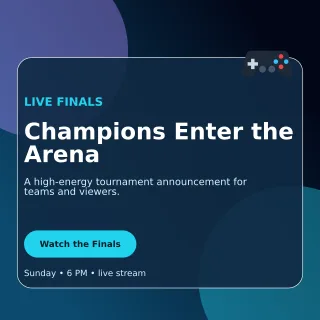 Glass Esports Event Social Post — editable black technology and gaming template, instagram post