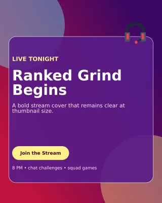 Glass Gaming Stream Poster — editable purple technology and gaming template, instagram portrait
