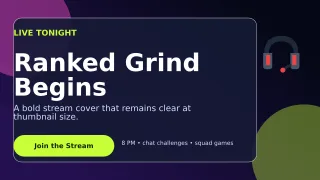 Glass Gaming Stream Wide Ad — editable black technology and gaming template, youtube thumbnail