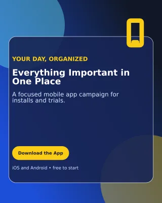 Glass Mobile App Poster — editable blue technology and gaming template, instagram portrait