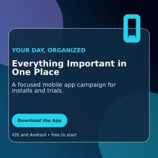 Glass Mobile App Social Post — editable black technology and gaming template, instagram post
