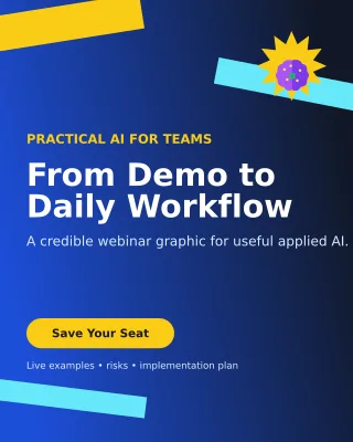 Kinetic AI Webinar Poster — editable blue technology and gaming template, instagram portrait