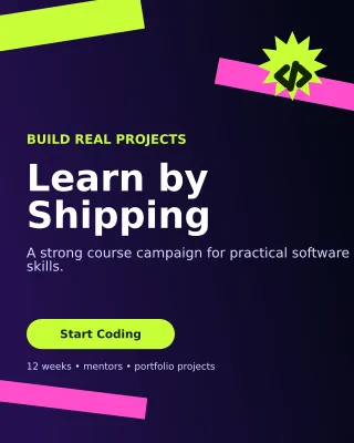 Kinetic Coding Bootcamp Poster — editable black technology and gaming template, instagram portrait