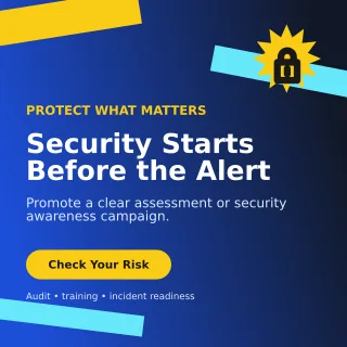 Kinetic Cybersecurity Social Post — editable blue technology and gaming template, instagram post