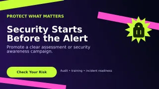 Kinetic Cybersecurity Wide Ad — editable black technology and gaming template, youtube thumbnail