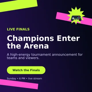 Kinetic Esports Event Social Post — editable black technology and gaming template, instagram post