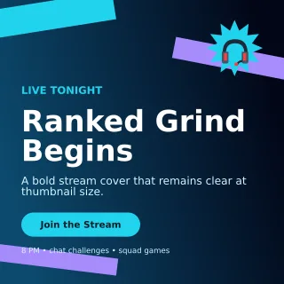 Kinetic Gaming Stream Social Post — editable black technology and gaming template, instagram post