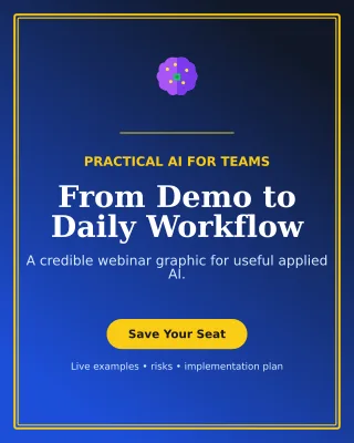Luxe AI Webinar Poster — editable blue technology and gaming template, instagram portrait