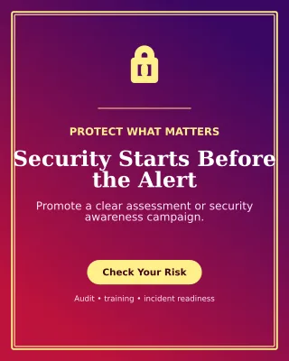Luxe Cybersecurity Poster — editable purple technology and gaming template, instagram portrait