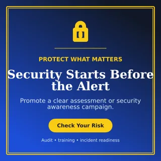 Luxe Cybersecurity Social Post — editable blue technology and gaming template, instagram post