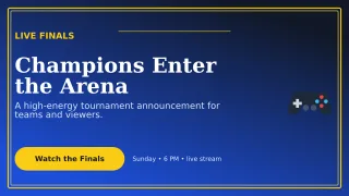 Luxe Esports Event Wide Ad — editable blue technology and gaming template, youtube thumbnail