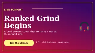Luxe Gaming Stream Wide Ad — editable purple technology and gaming template, youtube thumbnail