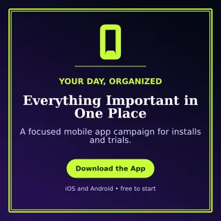 Luxe Mobile App Social Post — editable black technology and gaming template, instagram post