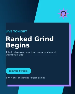 Neo Gaming Stream Poster — editable black technology and gaming template, instagram portrait