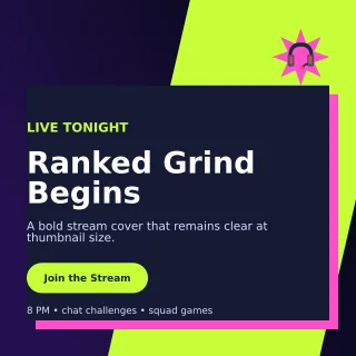 Neo Gaming Stream Social Post — editable black technology and gaming template, instagram post