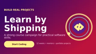 Orbit Coding Bootcamp Wide Ad — editable purple technology and gaming template, youtube thumbnail