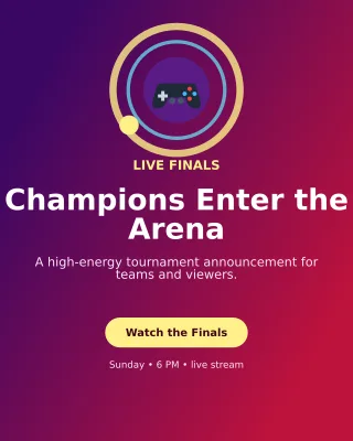 Orbit Esports Event Poster — editable purple technology and gaming template, instagram portrait
