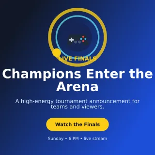Orbit Esports Event Social Post — editable blue technology and gaming template, instagram post